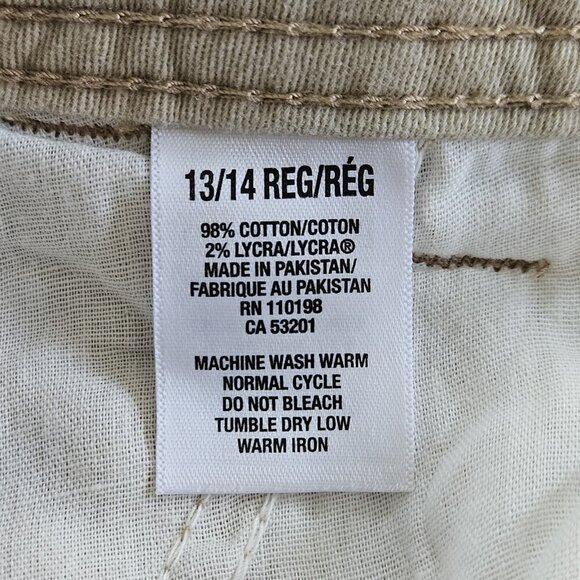 Aeropostale Pants Womens 13/14R Beige Cotton Pockets Flared Stretch Y2K Grunge - Picture 10 of 16